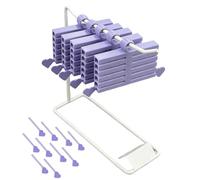 Scatola Porta per Unghie - Set da 16 Pezzi in Custodia Portatile Stampata in 3D con Base,Scatola Trasparente per Pellicole da Trasferimento Unghie - per Salone Casa Viaggio Matrimonio Sposa Estetista