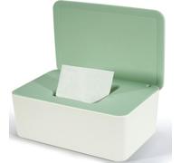 Scatola Porta Salviette, Porta Scatola Dispenser per Neonati, Scatola per Salviette Umide con Coperchio per Bambini, Scatola per Salviette Umide, Scatola di Carta Umida per Casa e Ufficio (Verde)