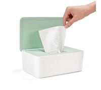 Scatola porta salviette umidificate, con Coperchio Sigillato, Dispenser per Salviettine Umidificate, Scatola di Salviette Umidificate per Bagno, Cucina o Cameretta, Verde