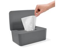 Scatola porta salviette umidificate, con Coperchio Sigillato, Dispenser per Salviettine Umidificate, Scatola di Salviette Umidificate per Bagno, Cucina o Cameretta, Grigio