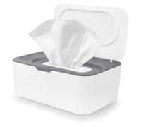 Scatola Porta Salviette Umidificate, Dispenser di Salviettes Umidificate con Coperchio, Porta Scatola per Salviette Dispenser per Bagno Ufficio Auto (Bianco sporco)
