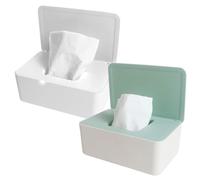 Scatola Porta Salviette Umidificate,Porta Salviette Umidificate,2 Pezzi Porta Scatola per Salviette,Porta Scatola Dispenser,Scatole di Salviettine Umidificate,Porta Salviette Neonato per Ufficio Casa