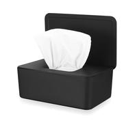 Scatola Porta Salviette Umidificate, Porta Scatola per Salviette Umidificate, Dispenser per Salviette Umidificate per Bambini, Scatola di Carta Umida per Casa Ufficio(Nero)