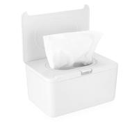 Scatola Porta Salviette Umidificate, Scatola Porta Salviettine Umidificate, Scatola Dispenser per Fazzoletti con Coperchio Antipolvere per Carta Igienica, Auto Ufficio Casa(Bianca)
