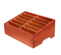 Scatola porta telefono temporanea in legno con 12 griglie per telefono cellulare