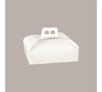 Scatola Porta Torta Dolci in Fibra Bianca 44x33x7 cm 5 pezzi
