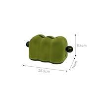 Scatola porta tovaglioli e fazzoletti di lusso decorativa for soggiorno Retro Sle Home(Olive green+2 black beads)