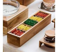 Scatola Portabustine Zucchero/Te Acacia 39x10,2x10 cm per Buffet Leone
