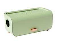Scatola portacavi in Stile scandinavo, Organizer for Cavi da scrivania, portacavi in plastica for riporre Cavi di TV/Computer/Router/Console di Gioco, 30,7 * 13,5 * 13,8 cm(Verde)