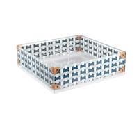 Scatola Portacialde in plexiglass con coperchio e 4 Scomparti ONLY COFFEE 22x22xh7 cm Trasparente