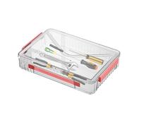 Scatola portadocumenti trasparente - Organizer per archiviazione riviste da 36,5 cm, materiale eccellente | Organizer per riviste, documenti, file PET, con coperchio, custodia trasparente per foto di