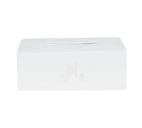 Scatola portafazzoletti in terracotta bianca sporca