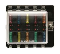 Scatola portafusibili a lama 10 posti impermeabile LED