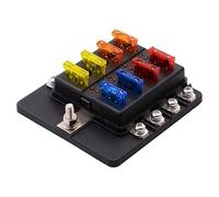 Scatola portafusibili a lama for auto, 6 vie, 8 vie, con interruttore di alimentazione, con luce, 12 V e 24 V.(6 WAY BOX 1_STANDARD)