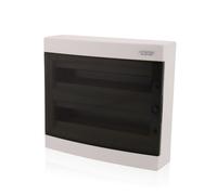 Scatola portafusibili a superficie 2 file per 36 moduli IP40 porta trasparente