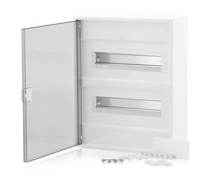 Scatola portafusibili ALPHA AP distributore 2 file 24HP IP40 porta trasparente