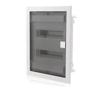 Scatola portafusibili da incasso 2 file per 24 moduli IP40 con porta trasparente