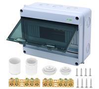 Scatola Portafusibili da Superficie, Quadro Elettrico Esterno Interno,Quadro Elettrico 12 Moduli Stagna IP65,Scatola Elettrica da Esterno Impermeabile IP65 per Giardino Stazioni di Ricarica