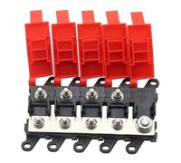 Scatola portafusibili Midi for auto a 3 vie, 4 vie, 5 vie e 6 vie, blocco di distribuzione da 200 A, con fusibile a bullone, distribuzione di potenza for auto, camion, camper, 1 pezzo(4 Way)