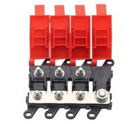 Scatola portafusibili Midi for auto a 3 vie, 4 vie, 5 vie e 6 vie, blocco di distribuzione da 200 A, con fusibile a bullone, distribuzione di potenza for auto, camion, camper, 1 pezzo(3 Way)