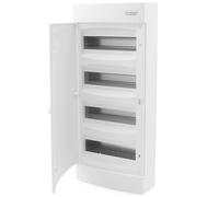 Scatola portafusibili montata superficie IP40 4 file 48 moduli porta bianca