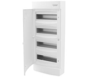 Scatola portafusibili montata superficie IP40 4 file 48 moduli porta bianca