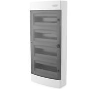 Scatola portafusibili montata superficie IP40 4 file 48 moduli porta trasparente