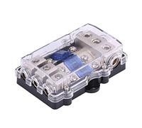 Scatola portafusibili universale a lama, DC 12 - 24 V, kit di blocco fusibili audio stereo per auto, barca, 1 in 3 modi con fusibile a 3 lame.