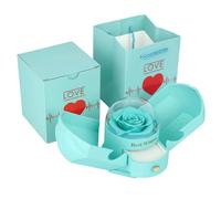 Scatola portagioie con ali d'angelo e fiori, elegante confezione regalo,