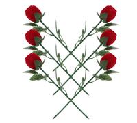 Scatola portagioie con rose rosse per , 6 pezzi, per anelli di