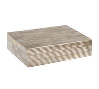 Scatola-Portagioie DKD Home Decor 20,5 x 13 x 5,5 cm Crema Osso Resina