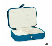 Scatola-Portagioie Gift Decor Azzurro Velluto 16,2 x 6 x 11,5 cm [12 Unità]