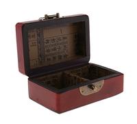 Scatola portagioie in legno antico per gioielli 13.4x8.2x6.1cm per collana