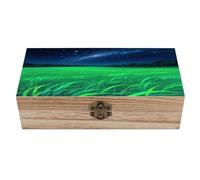 Scatola portagioie in legno, portaoggetti portaoggetti, cielo stellato luminoso, scatola in legno fatta a mano per riporre gioielli, monete, carte Tartot, piccoli tesori
