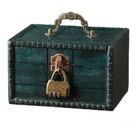 Scatola portagioie in legno vintage, realizzata a mano, con chiusura decorativa, per l'organizzazione della casa, per conservare i ricordi (B)