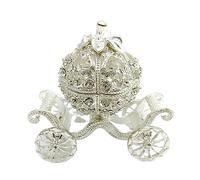 Scatola portagioie in metallo con strass cavi, smalto, artigianato, regalo,