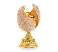 Scatola portagioie Keren Kopal con mazzo di uova e fiori decorata con cristal...