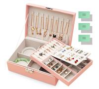 Scatola Portagioie,Portagioie Donna Ragazza,Con Serratura Da 2 Strati Organizer