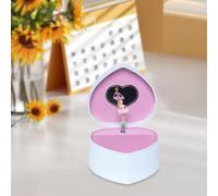 Scatola portagioie rotante con carillon a forma di ballerina per orecchini