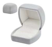 Scatola Portagioie, Velluto Scatola Anello, Scatola per Anelli in Vellutos, Astucci per Gioielli, Vellutos Scatola di Gioielli per Anelli Orecchini per Nozze Fidanzamento Double Ring Jewelry Box