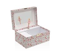 Scatola-Portagioie Versa Legno Legno MDF 12 x 10 x 18 cm Fiori