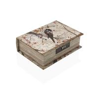 Scatola-Portagioie Versa Tela Legno MDF 7 x 22 x 16 cm Uccello