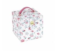 SCATOLA PORTALAVORO DMC, QUADRATA FOLK FLOWERS