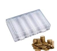 Scatola Portamonete - Guarnizione Eva Con Supporti Rotondi Da 100 Pezzi | Organizer Da Collezione 4 Scomparti Di Dimensioni | Custodia Protettiva Per Contenitore Da Esposizione, Quarti Di Album,