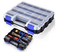 Scatola Portaoggetti a doppio lato a 34 scomparti Scatola di assortimento s u entrambi i lati Organizer Viti Attrezzi Plastica scatola con viti con divisorio rimovibile