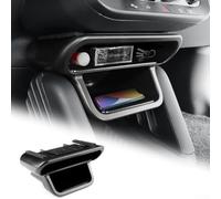 Scatola portaoggetti a strati per Mini Cooper ESE J01 EV 2024 2025, in ABS scamosciato, organizer per piccoli oggetti all'interno del veicolo (ABS nero)