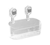 Scatola portaoggetti a ventosa per bagno, senza fori, grande capacità, forte portante, ventosa, portaoggetti per doccia, organizer per bagno e stoccaggio