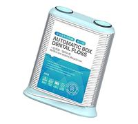 Scatola portaoggetti automatica per filo interdentale, con 100 denti, per tavolo da pranzo, blu, 9,5 x 4,4 x 11 cm