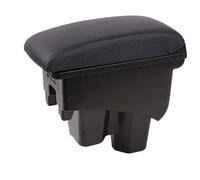 Scatola portaoggetti bracciolo auto Per City Bracciolo Box Auto Altezza Doppio Strato Storage Console Centrale Accessori(A2 Black Black line)