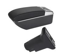 Scatola Portaoggetti Bracciolo Per Fiat Per CRONOS Bracciolo Auto Dedicato Retrofit Rialzato Vano Portaoggetti Centrale Interno(B2 Black line 7USB)
